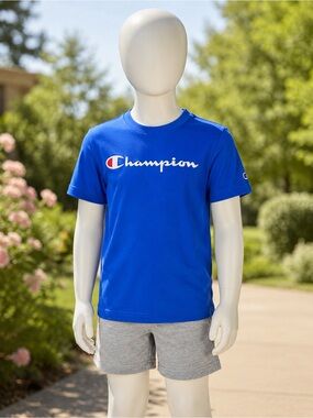 Champion Royal Blue Logo Short Sleeve Tee